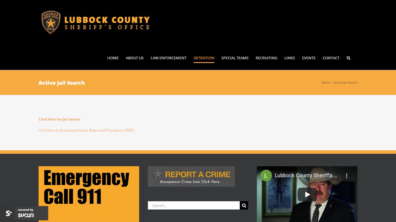 Active Jail Search - Lubbock County Sheriff's Office